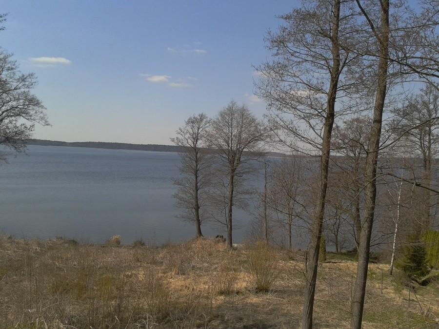 Widok na chyba największe na trasie jezioro - Gołdapiwo (fajna nazwa)