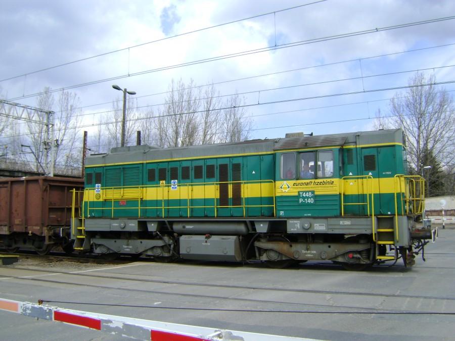 Lokomotywa T448p 140 Euronaftu Trzebinia na manewrach w Tomaszowie