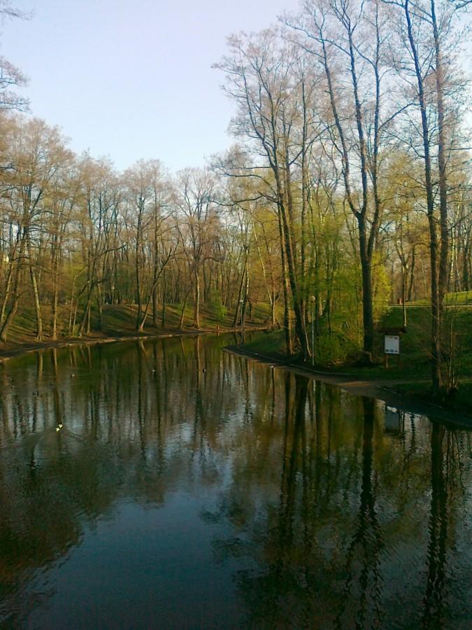 Widok z mostku na fosę