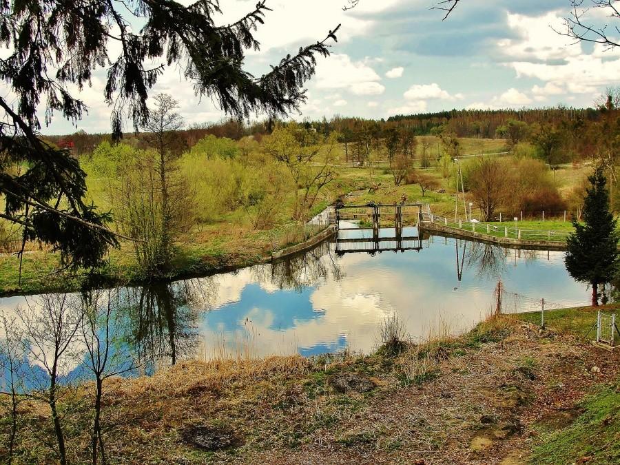 Zapora wodna na Wierzycy.