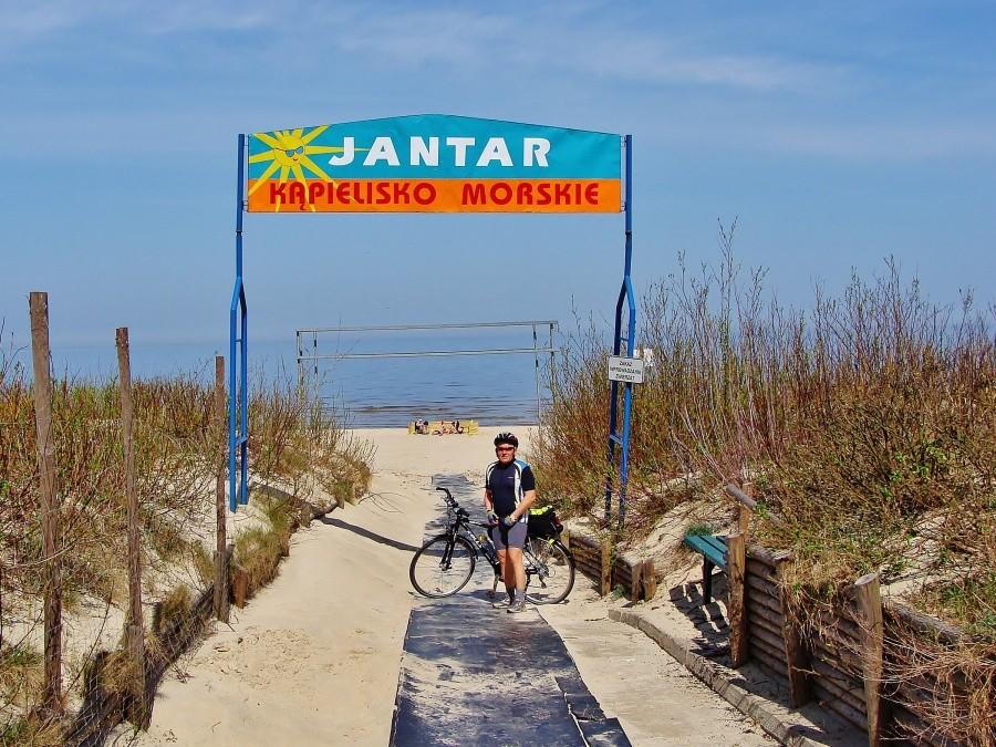Wejście na plażę.