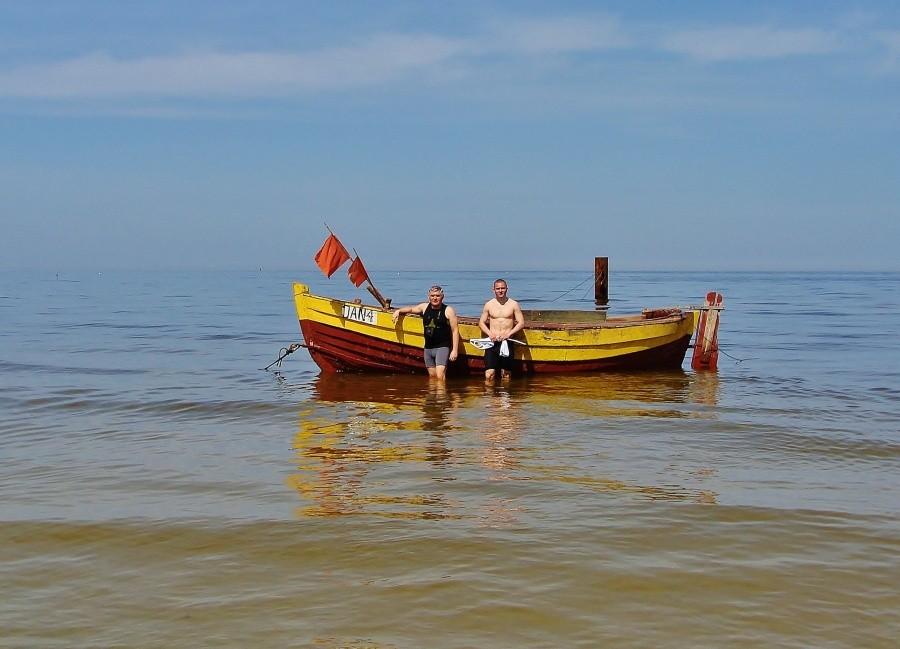 Patryk i ja w morzu:)