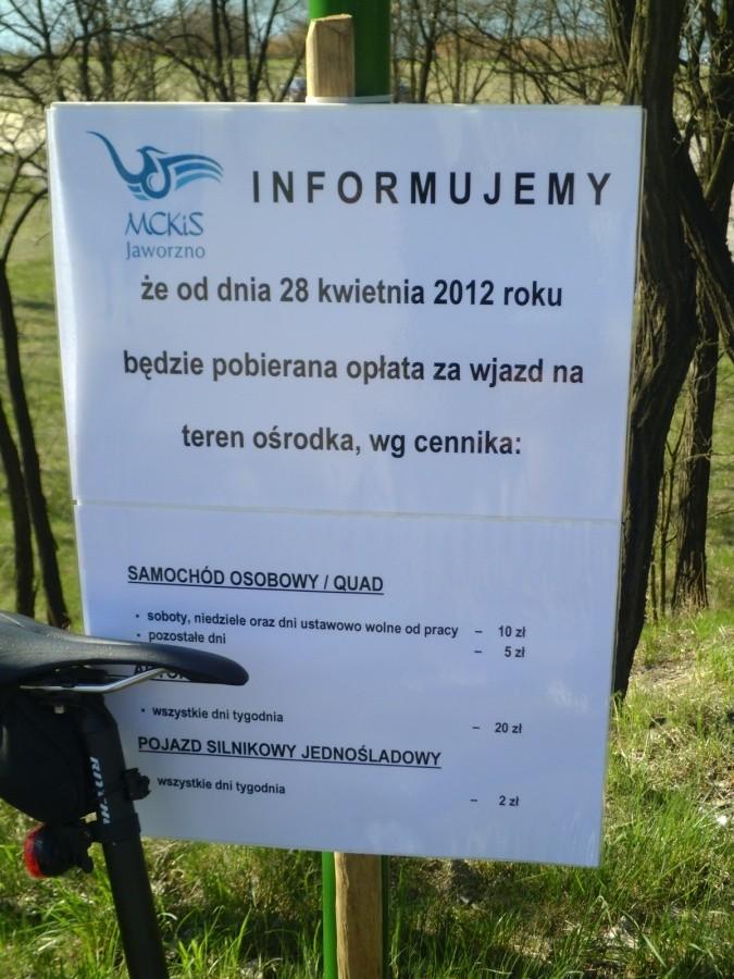 Jaworzno: Zalew Sosina. Od tego roku wjazd zmechanizowany płatny :)