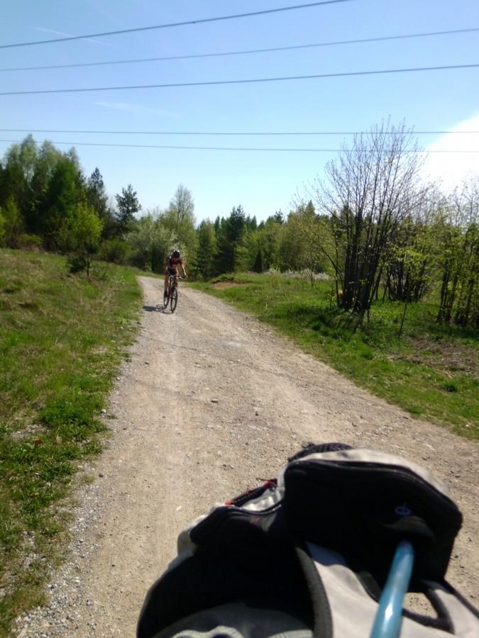 Psary. Koniec podjazdu i fotka Andrzeja.