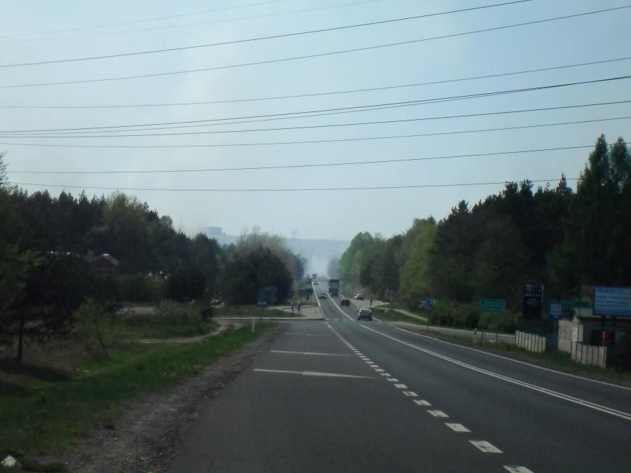 widok z drogi na olsztyn