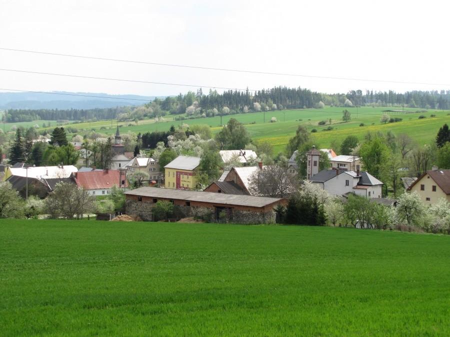 Widok z drogi na Horni Żivotice