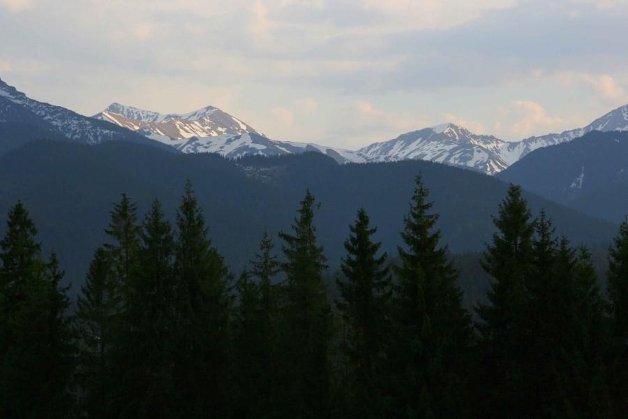 Widok z Płazówkie na Tatry.