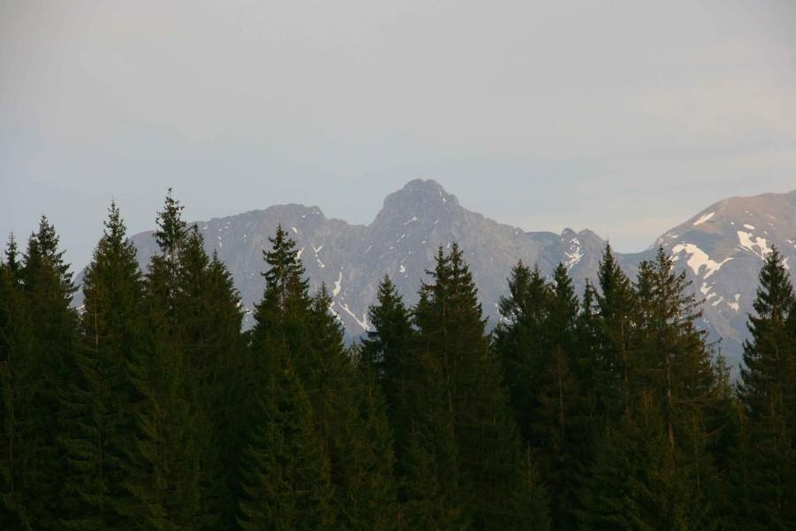 Widok na Giewont z Płazówki.