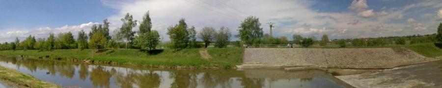 Panorama na rzece Opavie