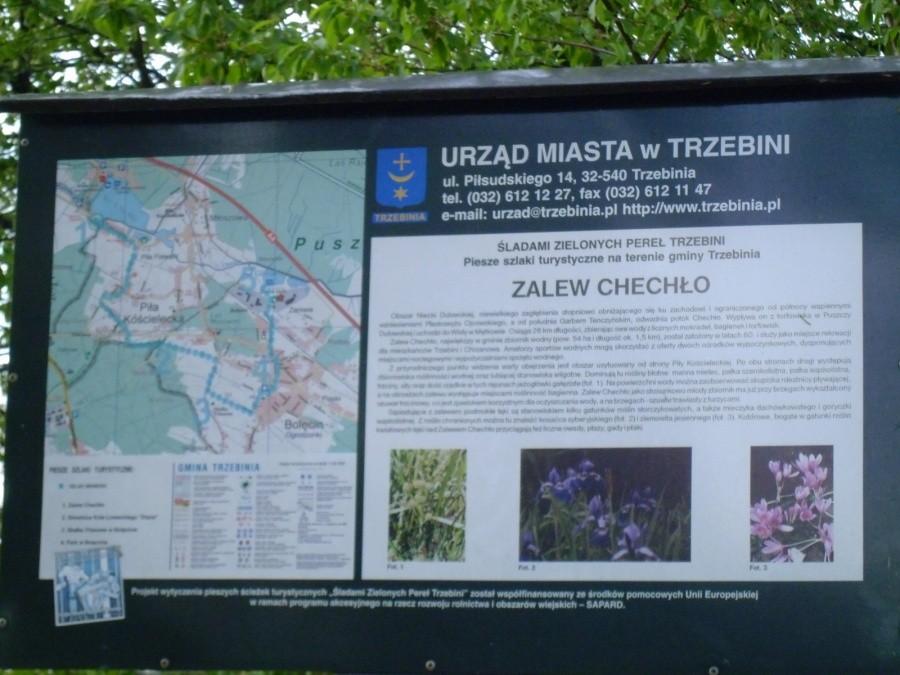 Zalew Chechło - tabliczka informacyjna