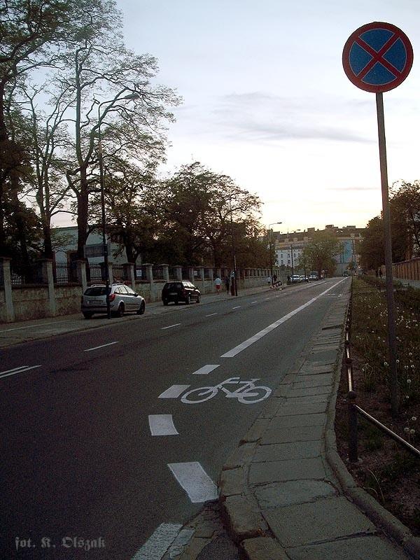 Pas dla rowerów na Koszykowej