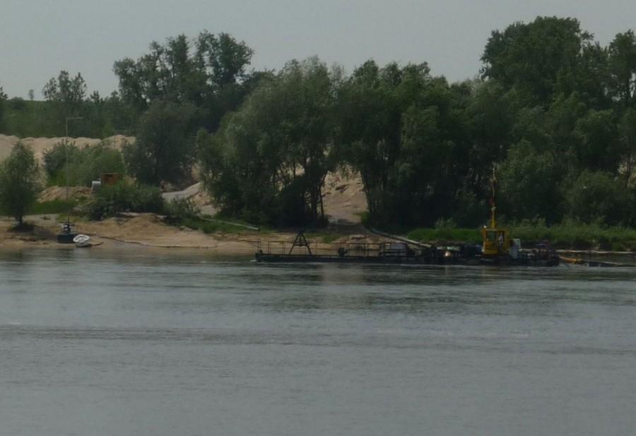 Wisła Kępa Zawadowska, lewy brzeg, piaskarka