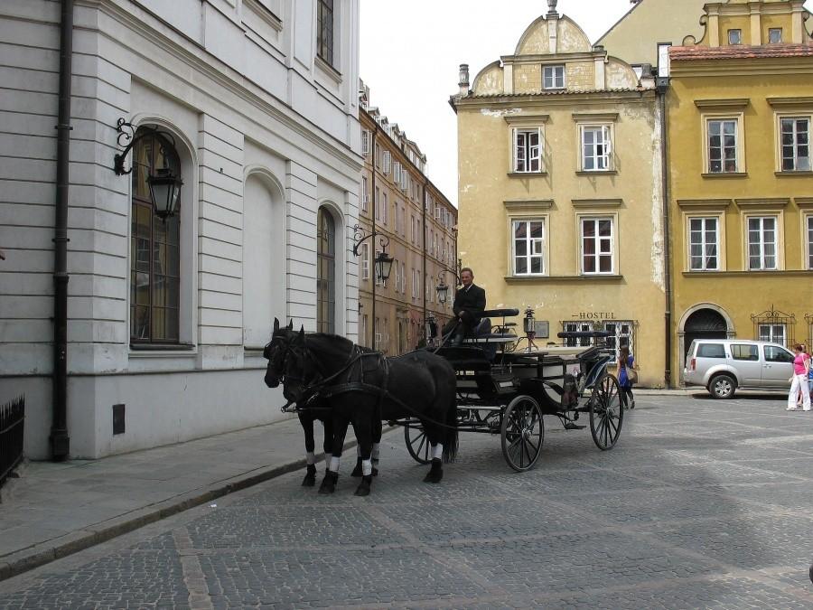 Dorożka na Placyku Kanonia