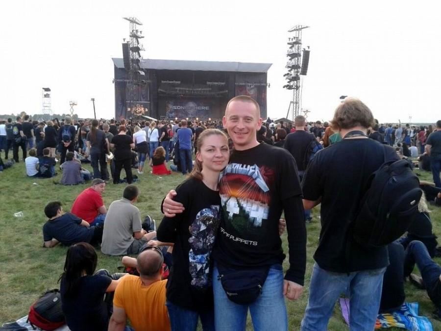 Z Żonką na koncercie. Metallica.