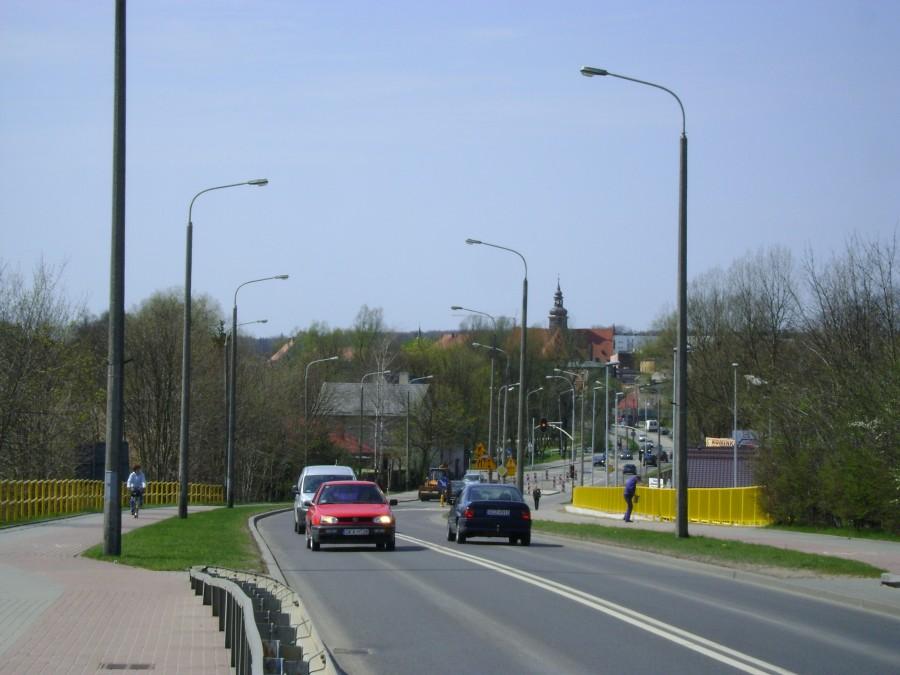 Widok na Kościerzynę z wiaduktu
