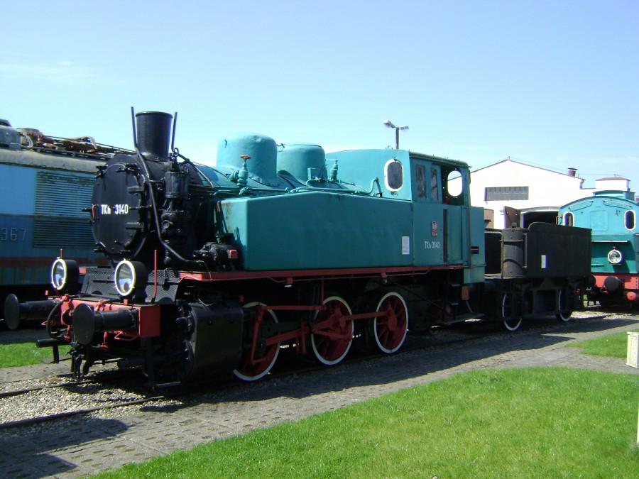 Parowóz Tkh3140 w skansenie w Kościerzynie