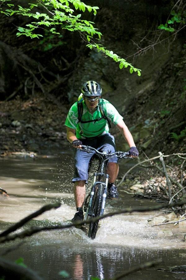 Wodne MTB, momentami było głęboko :)