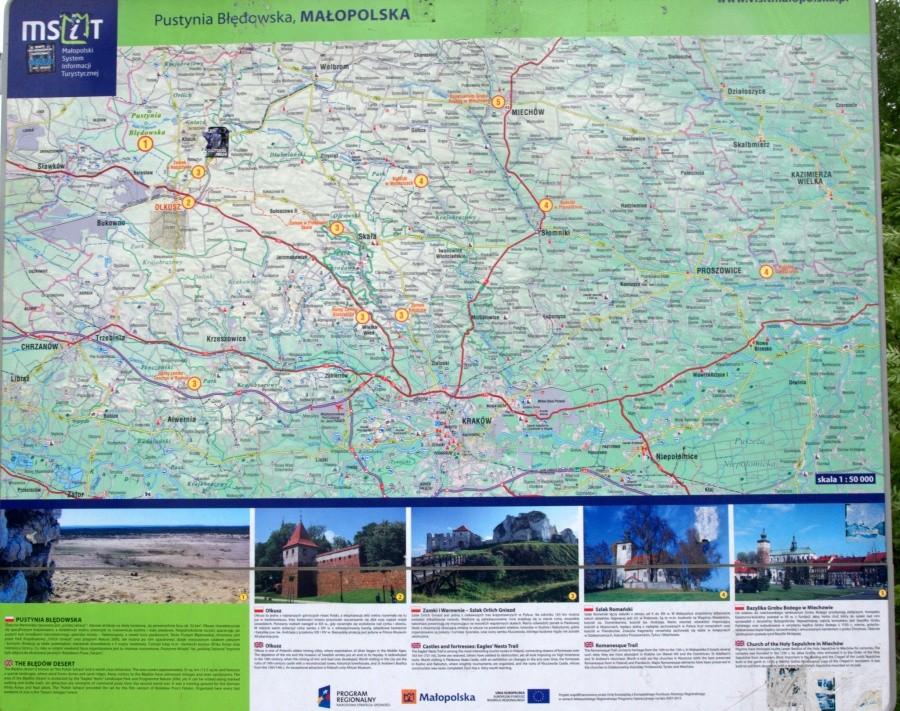 Mapa okolicy - Punkt kontrolny 5 - tablica informacyjna