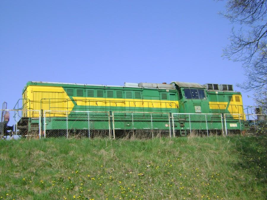 Lokomotywa SP 32-205 na lokomotywowni Chojnice