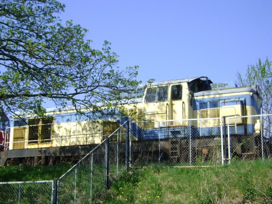 Lokomotywa SU 42-517 na lokomotywowni Chojnice