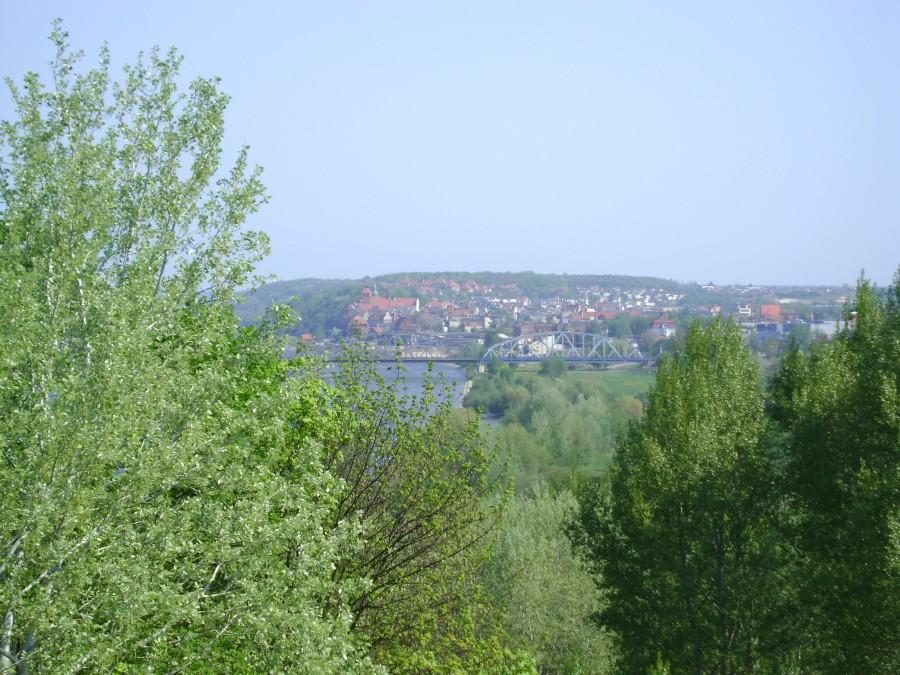 Widok na Grudziądz z osiedla Strzemięcin