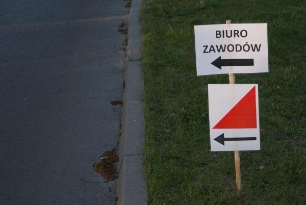 biuro zawodów biegów na orientację mieści się w budynku kręgielni, koło toru łyżwiarskiego