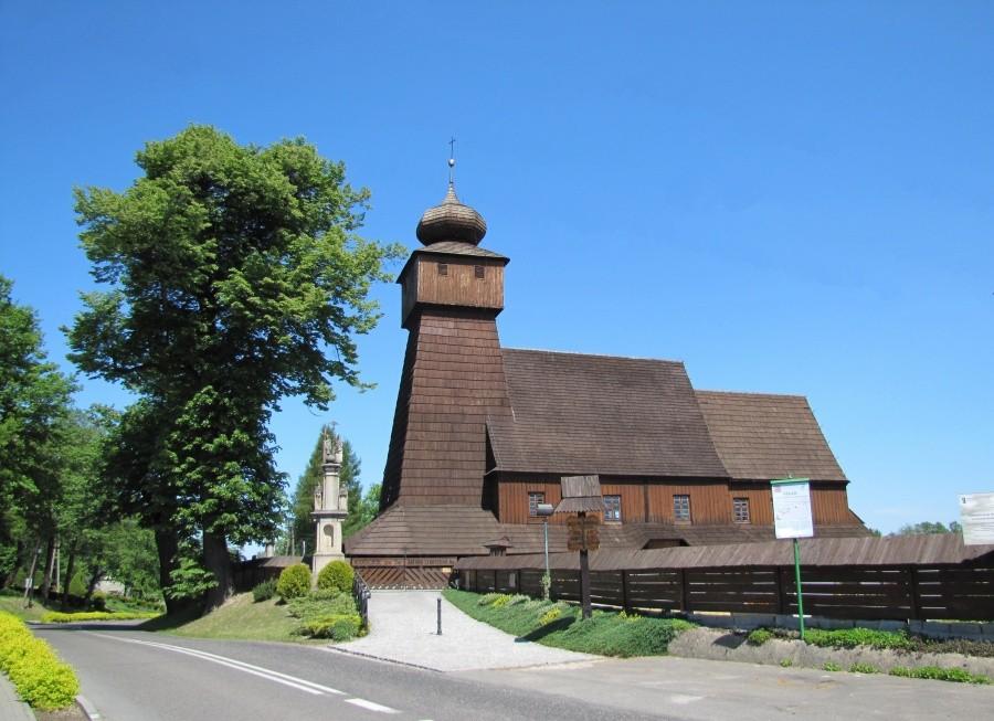 Drewniany kościół w Wiśle Małej