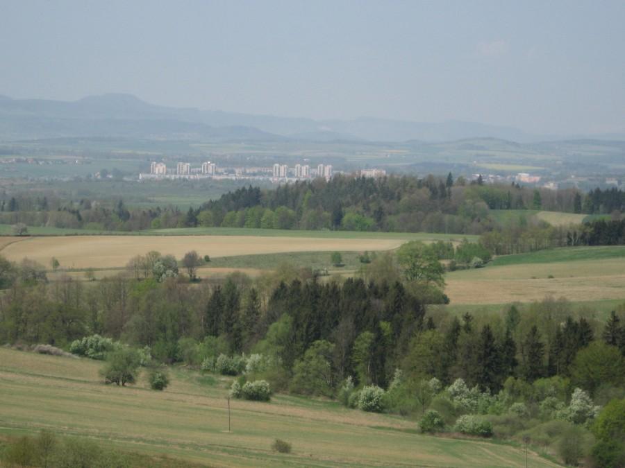 Panorama Kłodzka (i mego wieżowca) z drogi na Kolonię Gaj