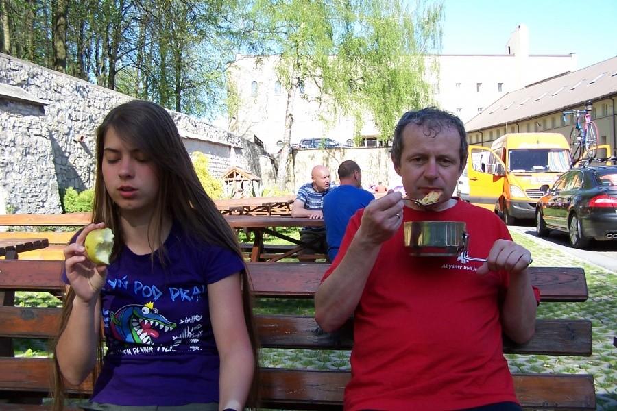 podczas kolacji na Górze Świętej Anny