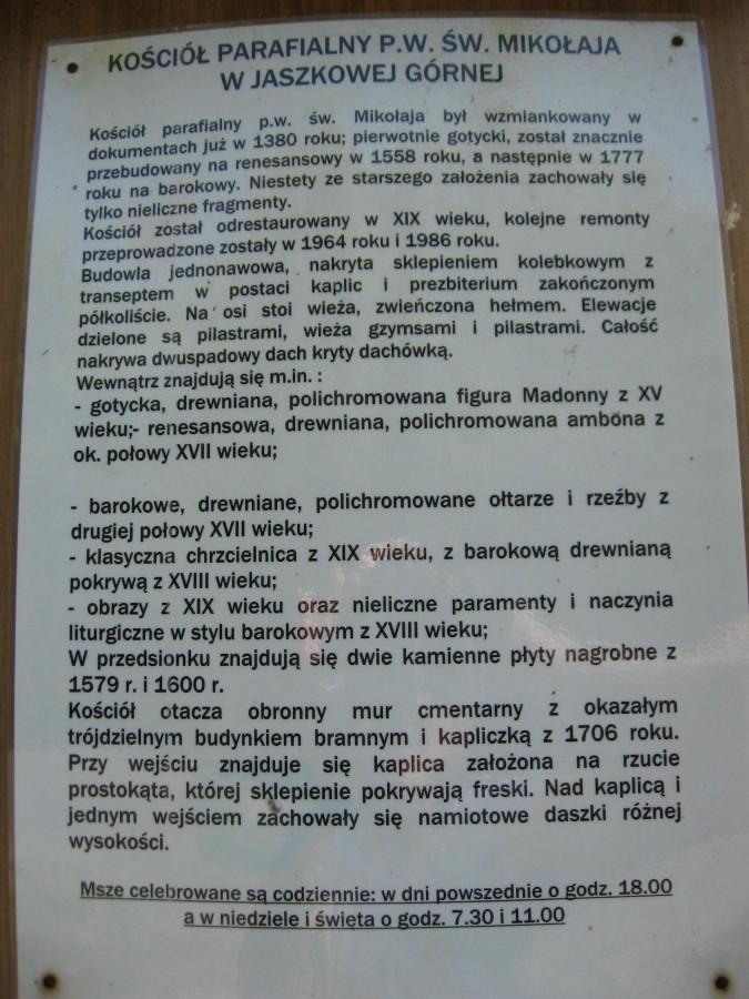 Historia Kościoła w Jaszkowej Górnej