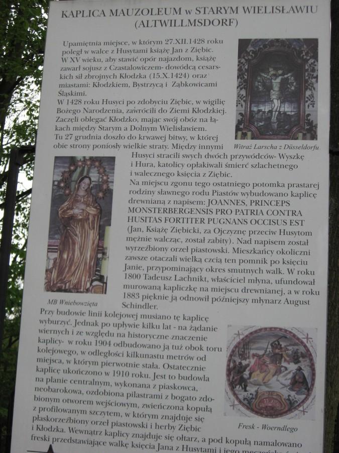 Historia Kaplicy Mauzoleum w Starym Wielisławiu