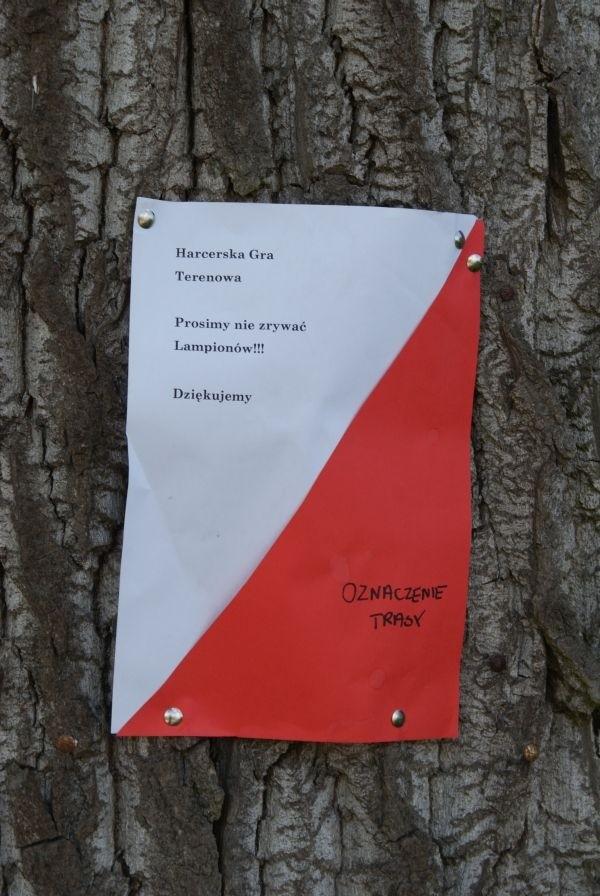Harcerska Gra Terenowa, jeden z punktów kontrolnych :)