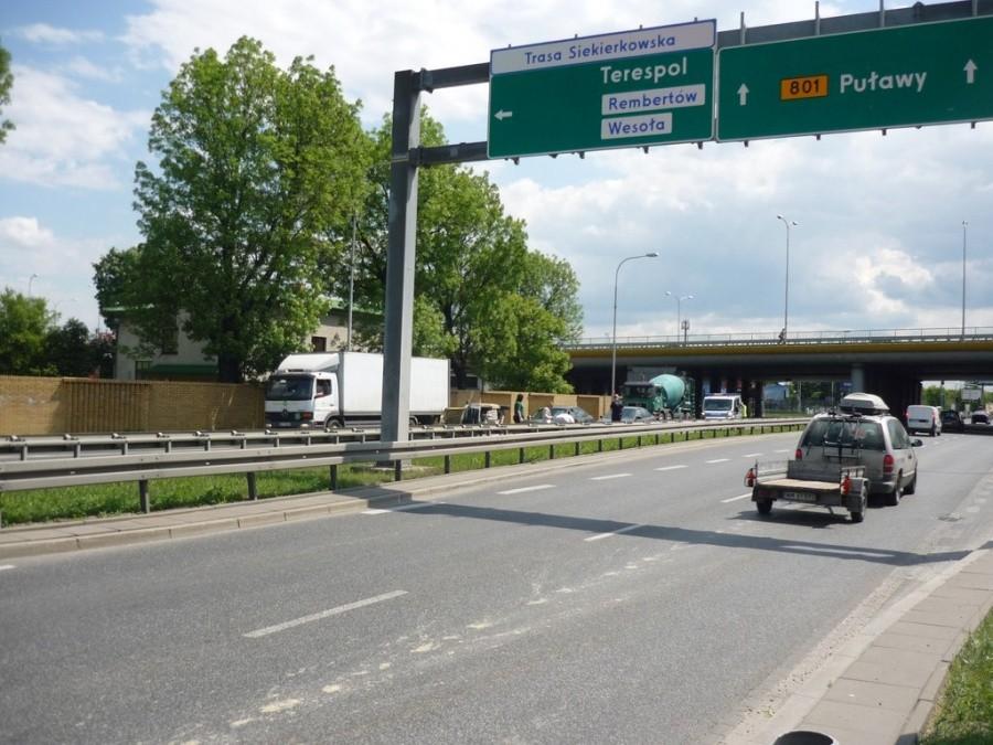 Kolizja na Wale Miedzeszyńskim