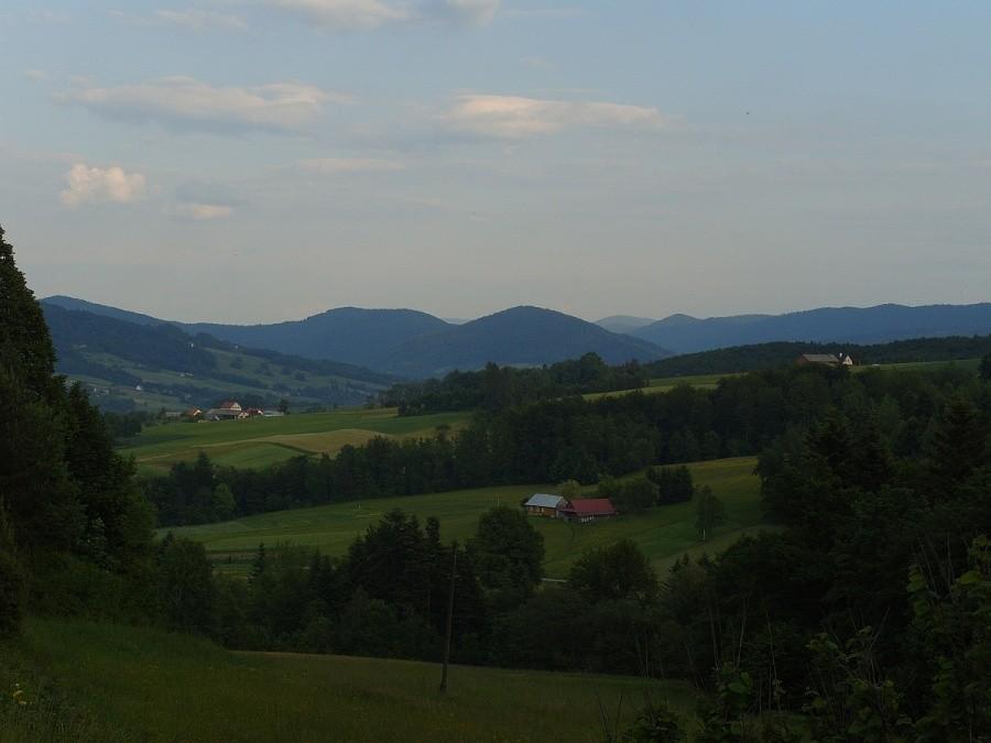Pieniny Gorlickie o zachodzie