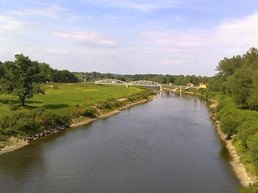 Odra z mostu granicznego, Stary Bohumin
