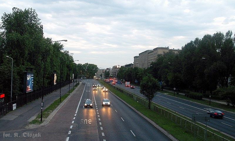 Wawelska w stronę Pomnika Lotnika