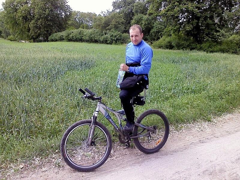 Robert na swoim czołgu