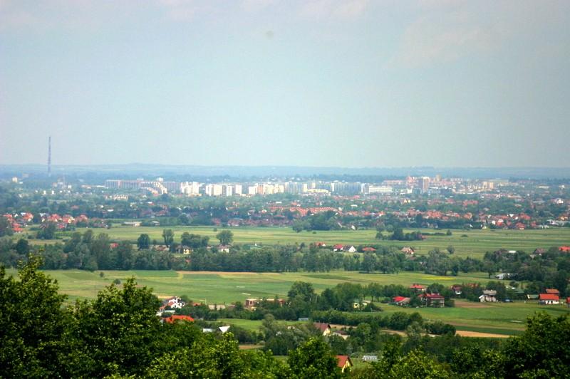 Rzeszów widziany z żółtego szlaku - okolice Siedlisk
