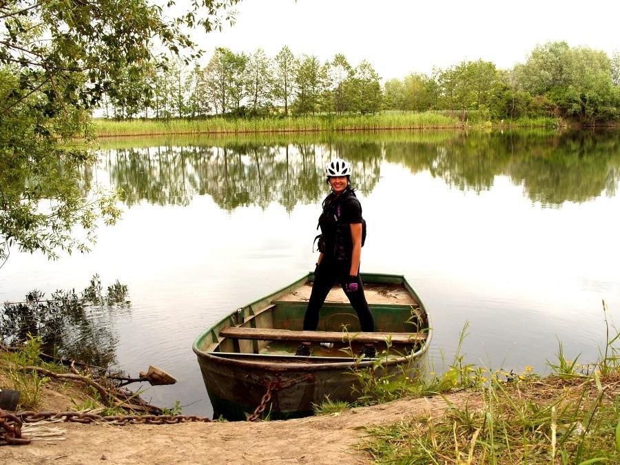 Oto ja na łodzi...