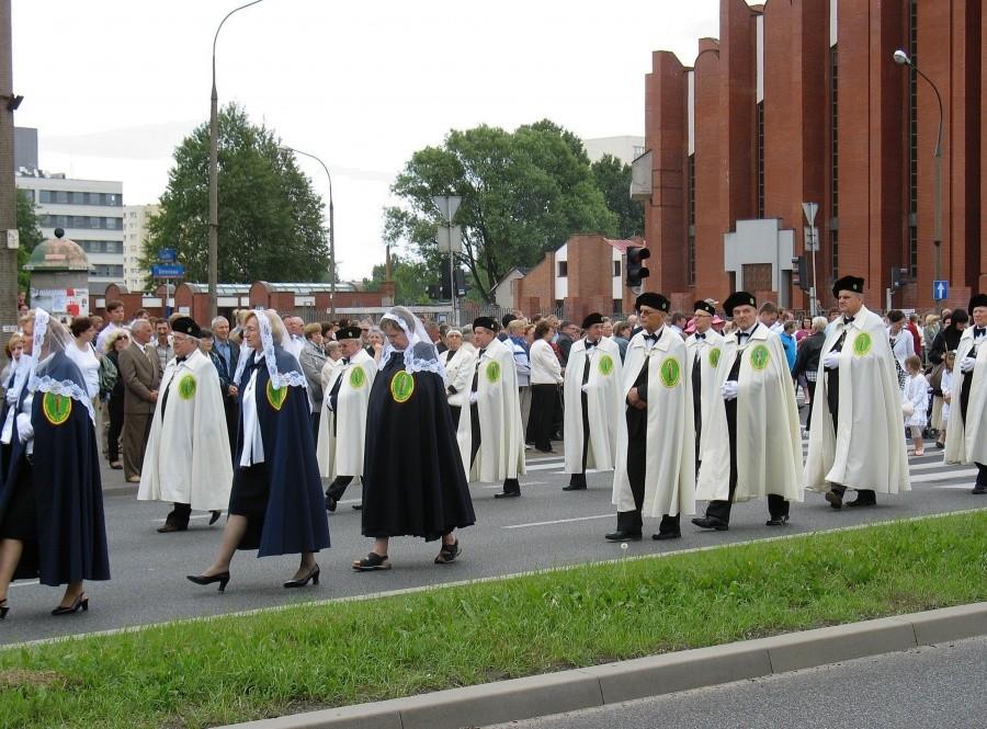 Ursynów - procesja, członkowie Kustodii