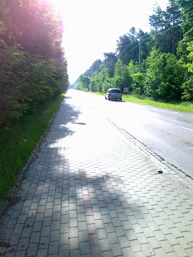 Droga rowerowa przy szosie do Lasek