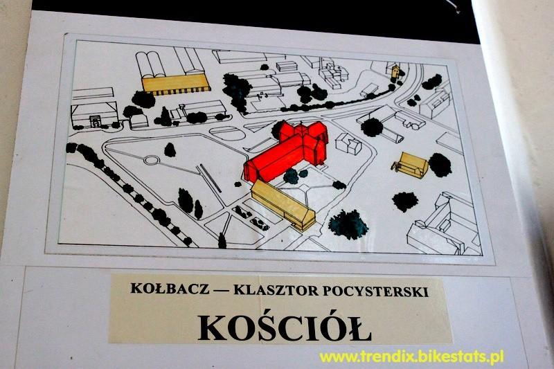 Schemat rozmieszczenia klasztoru w Kołbaczu