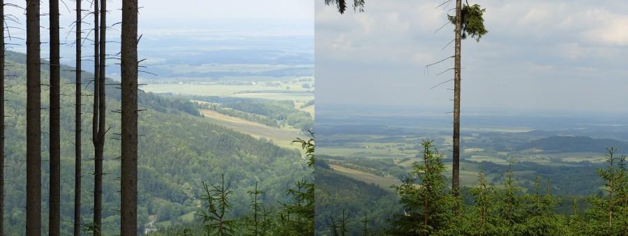 Widok z naszego podjazdu w stronę Zulovej.