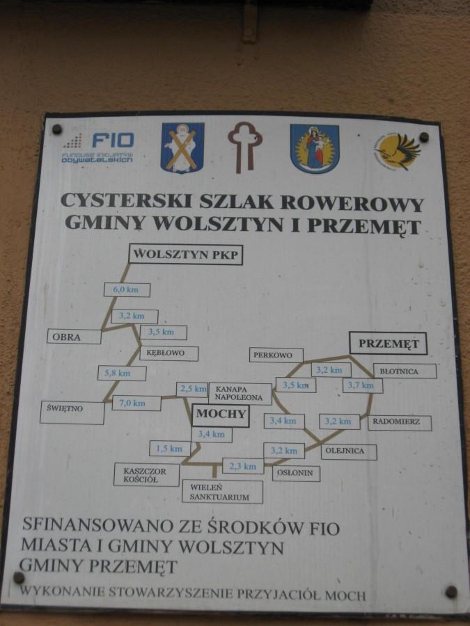 Cysterski szlak rowerowy przejechany przez nas tylko częściowo