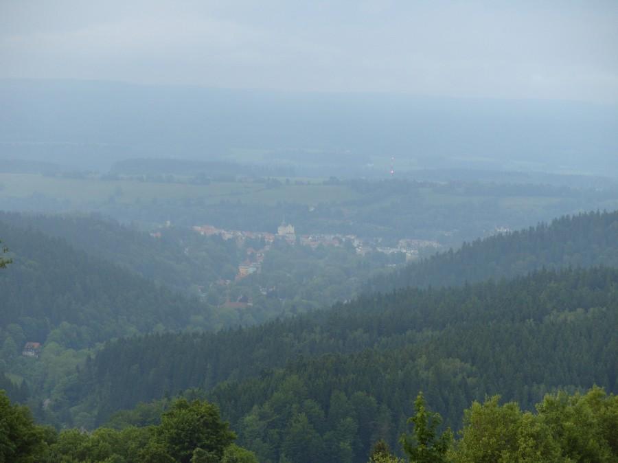 Podczas podjazdu ujęcie na Duszniki.