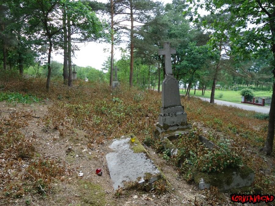 jak widać odległości od mogił są spore.