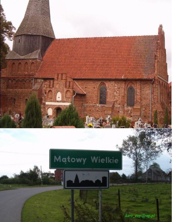 Zabytkowy kościół w Mątowach Wielkich koło Tczewa - wycieczka rowerowa.