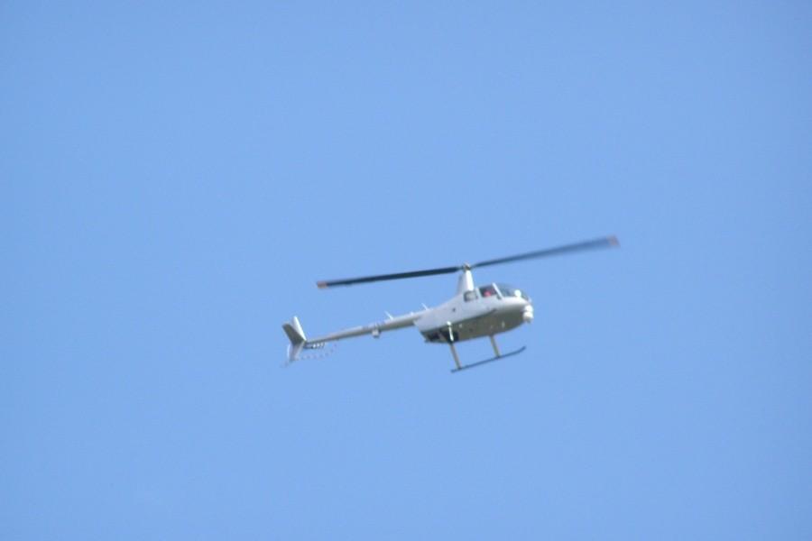 Helikopter tvn24 nad stadionem we Wrocławiu