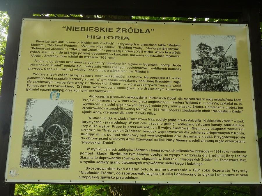 Niebieskie źródła. Historia