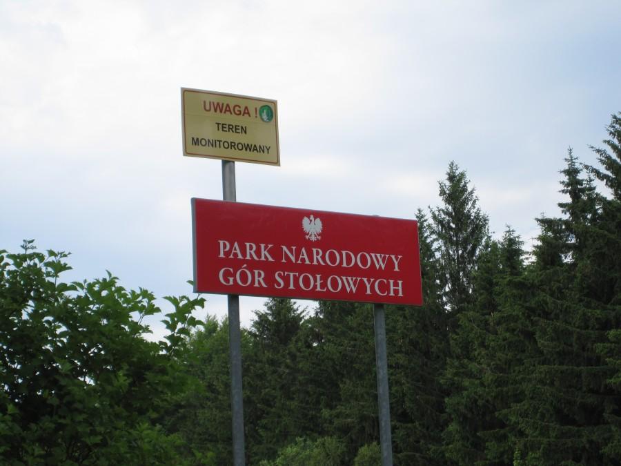 Koniec wspinaczki a poczatek Parku Narodowego Gór Stołowych